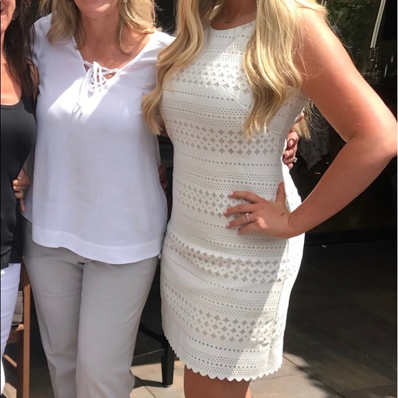 Eliza J Laser Cut Sheath Dress - Picture 2 of 3